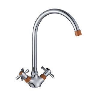 Смеситель для кухни Decoroom хром/оранжевый DR51028-Orange