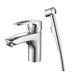 Смеситель для раковины Decoroom с гигиеническим душем хром DR70015