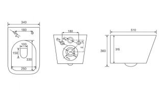 Подвесной унитаз Berges Floe S Rimless 082134 сиденье дюропласт Floe S Slim SO белый