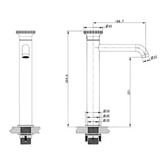 Смеситель для раковины Bronze de Luxe 9008W-Y, белый/желтый