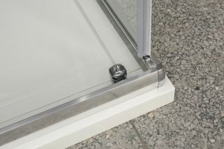 Душевой уголок прямоугольный, хром BelBagno UNIQUE-AH-2-100/115-75/90-P-Cr