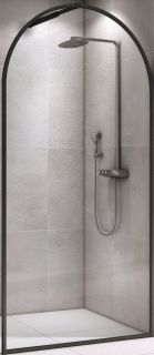 Душевая перегородка ABBER Immer Offen AG64100B 100см чёрный