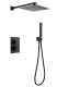 Душевая система ABBER Daheim AF8251B с термостатом чёрный матовый