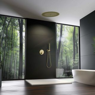 Душевой комплект Timo Saona SX-2370/17SM с термостатом золото матовое