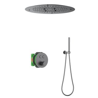 Душевой комплект Timo Saona SX-2370/18SM с термостатом чёрное золото