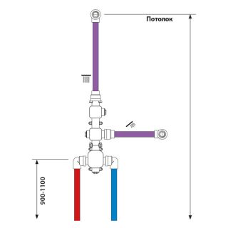 Душевой комплект Timo Selene SX-2229/03SM с термостатом чёрный