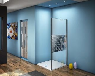 Боковая часть Good Door FANTASY SP-90-F-CH стекло прозрачное с зеркальным рисунком Фэнтази