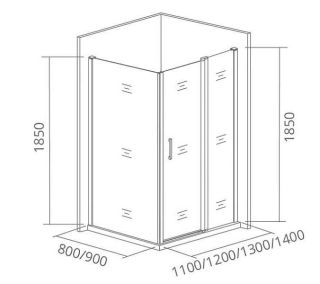 Боковая часть Good Door LATTE SP -90-G-WE стекло матовое