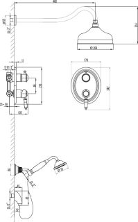 Душевой комплект Lemark Villa LM4829C С ВНУТРЕННЕЙ ЧАСТЬЮ, хром
