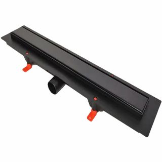 Душевой лоток Veconi Klasik Black 650 V650KB с Черной матовой решеткой под плитку