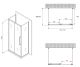 Душевой уголок ABBER Schwarzer Diamant AG30100BH-S50B-S50B 100x50см чёрный