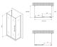Душевой уголок ABBER Schwarzer Diamant AG30120BH-S50B-S50B 120x50см чёрный