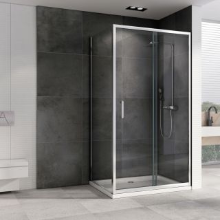 Душевой уголок ABBER Schwarzer Diamant AG301505-S805 150x80см хром