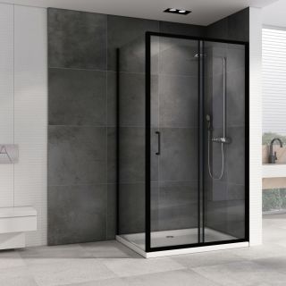 Душевой уголок ABBER Schwarzer Diamant AG30130B5-S50B5 130x50см чёрный