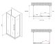 Душевой уголок ABBER Schwarzer Diamant AG30130BH-S50B-S50B 130x50см чёрный