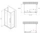 Душевой уголок ABBER Schwarzer Diamant AG30140MH-S50M-S50M 140x50см хром