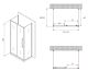 Душевой уголок ABBER Schwarzer Diamant AG30150BH-S50B-S50B 150x50см чёрный