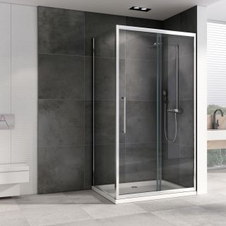 Душевой уголок ABBER Schwarzer Diamant AG30150H-S80 150x80см хром