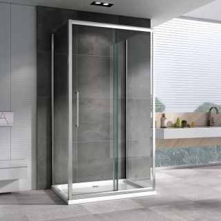 Душевой уголок ABBER Schwarzer Diamant AG30170H-S90-S90 170x90см хром