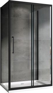 Душевой уголок ABBER Schwarzer Diamant AG30180BH-S50B-S50B 180x50см чёрный