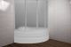 Шторка на ванну Bas Алегра R 1500х1000  (4 ств. пластик) правая