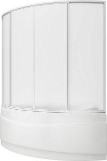 Шторка на ванну Bas Вектра R (4 ств. пластик) правая