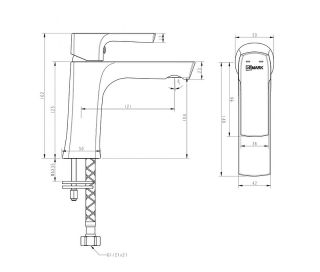Смеситель Lemark Ursus LM7206BL для раковины