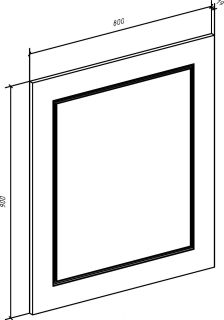 Зеркало Bellezza Луиджи 90см капучино 00000007256