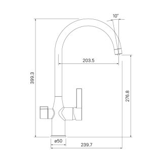 Смеситель для кухни IDDIS Pure сатин PURBNFJi05