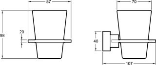 Держатель со стаканчиком Jacob Delafon MECANIQUE E77866-CP