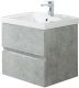 Подвесная тумба под раковину Art&Max Techno 60см бетон лофт натуральный AM-Techno-600-2C-SO-LS935
