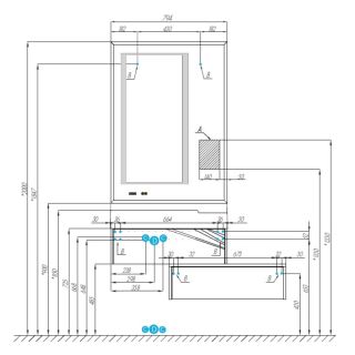 Тумба под раковину Акватон Сакура 80см ольха наварра/белый 1A236401SKW80