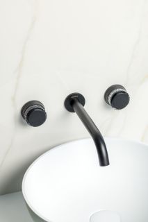 Встраиваемый смеситель для раковины Boheme Aura 152-2-B-A чёрный