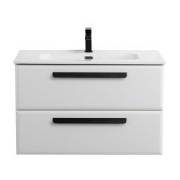 База под раковину Cezares подвесная с двумя выкатными ящиками, Bianco Opaco, 1200x457x500, ECO-CER-N-1200-2C-SO-BO