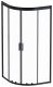 Душевой уголок Am.Pm Gem 90x90см чёрный матовый W90G-401-090BT