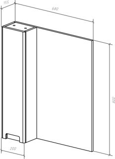 Зеркало-шкаф Bellezza Пегас 70см левый чёрный 00000008051