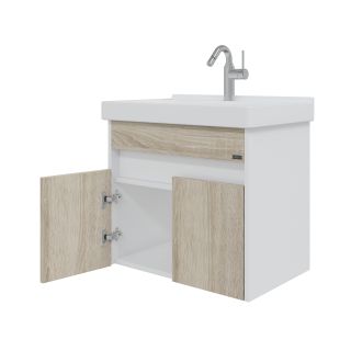 Подвесная тумба под раковину Санта Мира 700476 60 см янтарный/белый