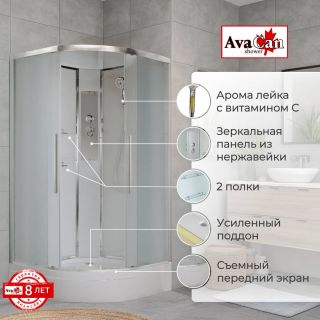 Душевая кабина AvaCan EM3011Nnew без крыши