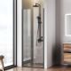 Душевая дверь AM.PM Sunny W87G-80-1P-BT прозрачное стекло профиль черный 80x190