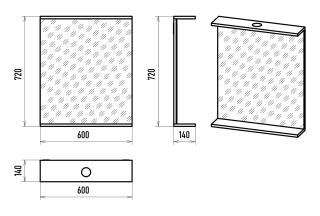 Зеркало с подсветкой Misty Енисей 60см  белый