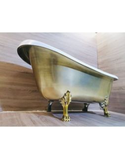 Ванна из искусственного камня Фэма Стиль Салерно на опорах красных 168x65 см