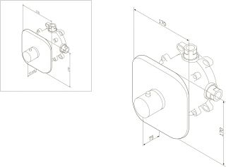 Смеситель Am.Pm Sensation F3075500 для душа с термостатом