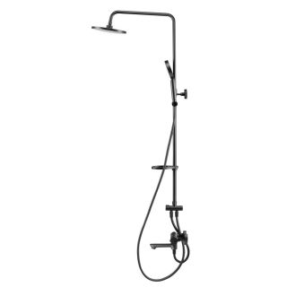 Душевая стойка Swedbe Hermes 5114B с термостатическим смесителем для ванны чёрный