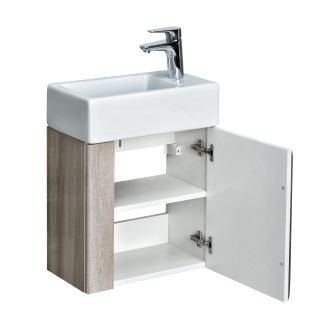Тумба под раковину Акватон Вита 45см белый/ясень шимо 1A221401VTD70
