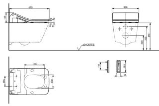 Электронная крышка-биде TOTO Washlet SX TCF796CG#NW1 с дистанционным управлением белый