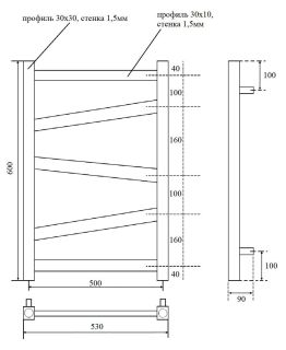 Полотенцесушитель водяной Point Феникс PN15156W П5 50x60см белый
