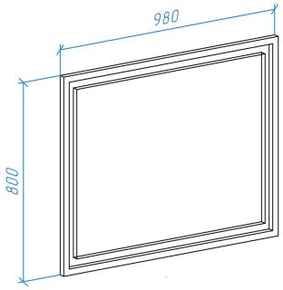 Зеркало с подсветкой Bellezza Фабио 100см 4610617040007