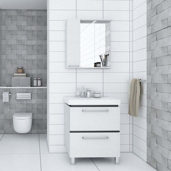 Тумба под раковину Акватон Ронда 60см дуб сомерсет/венге 1A205001RSC20