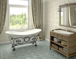 Кованая подставка для ванны Эстет Бостон ФР-00000719 патина