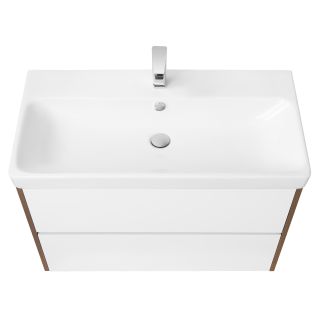 Тумба под раковину Акватон Сканди 90см белый/дуб рустикальный 1A251901SDZ90